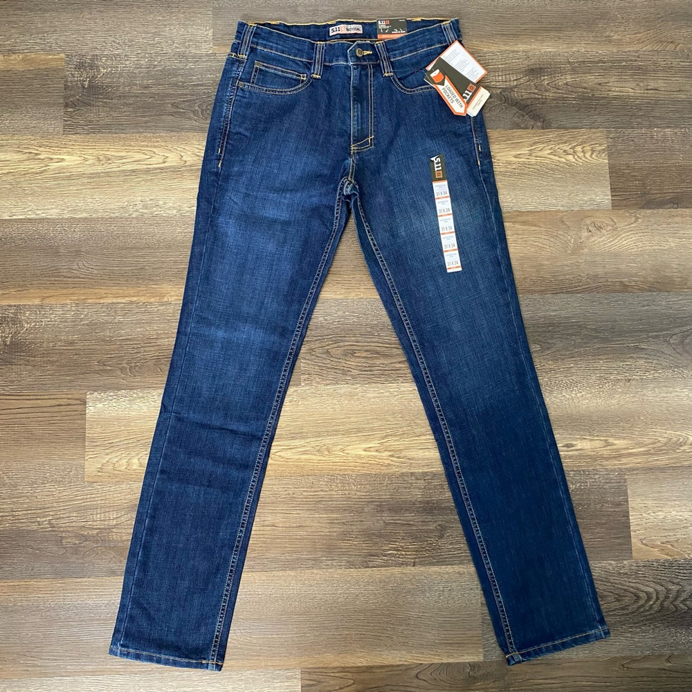 5.11 Tactical Jeans Defender-Flex Men’s 31x34 Blue Slim Fit Pockets Device Ready